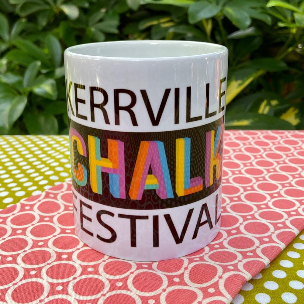 Kerrville Chalk Festival Mug Chalk Art
